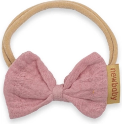 Headband for infants New Baby pink muslin