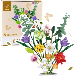 Construction building set – decorative flower bouquet, 836 pieces