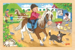 Wooden Puzzle Farm with Ponies Goki