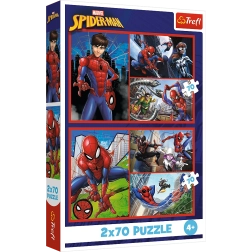 Пъзел 2x70 - Паяжинови истории Disney Marvel Spiderman