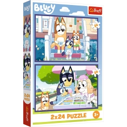 Пъзел 2x24 Веселата Bluey - BBC Bluey Trefl