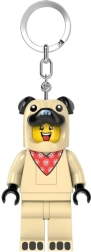 LEGO pug keychain – minifigure