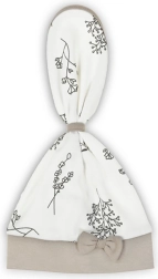 Baby cotton bandana-style cap Nicol Ella white
