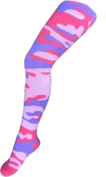 Cotton tights New Baby with camouflage pattern pink‑purple 116 (5–6 years)