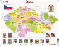 Larsen puzzle Map of the Czech Republic with Regions 70 Pieces