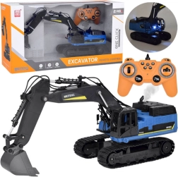 RC верижен багер с пушечен ефект, звуци и LED светлини 2,4 GHz