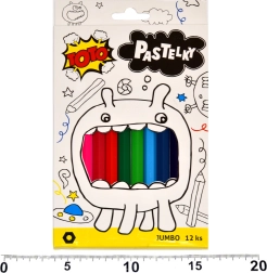 Пастели Джъмбо шестоъгълни 12 бр.