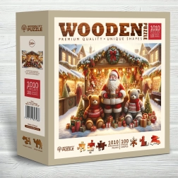 Дървен пъзел Коледни базари 1010 части Wooden City