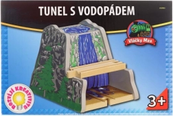 Maxim wooden tunnel with waterfall