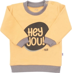 Детска тениска New Baby With Love горчична