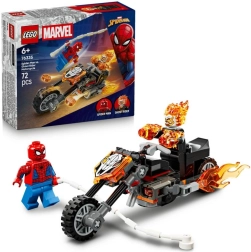 Спайдър-Мен срещу Гоуст Райдър на мотоциклет – екшън конструктор LEGO Marvel