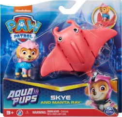 Psi Patrol Aqua Pups фигурка Скай и розов морски таралеж с подвижни перки