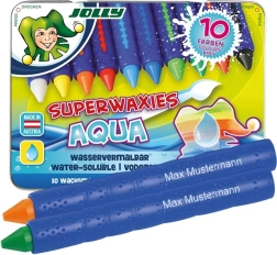 Нечупливи восъчни пастели AQUA в метална кутия