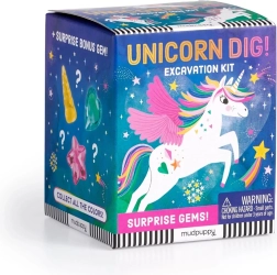 MUDPUPPY Archaeology Set Unicorn – Heart-Shaped Stone with Gemstones