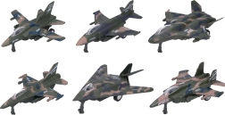 Метално–пластмасов изтребител 12 см с механизъм за връщане