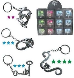 Metal keychain with puzzle – various types