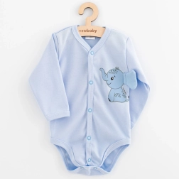 Infant long-sleeve bodysuit New Baby Happy Elephant, blue