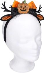 Карнавална диадема с уши и тиквена украса