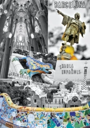 Dino puzzle Barcelona photo collage 1000 pieces
