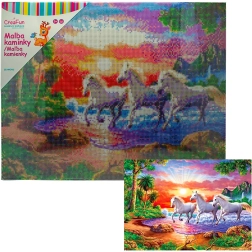 Diamond Painting – Horses at Sunset 40 × 50 cm