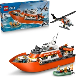 LEGO City спасителна лодка на бреговата охрана и хеликоптер