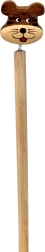 Wooden Pencil with Tiger Topper
