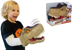 Dinosaur head with effects for hand 20 cm