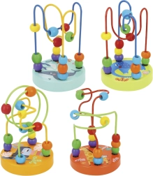 TOOKY TOY дървен моторичен лабиринт с мъниста