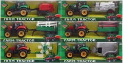 Lamps plastic tractor with trailer 29 cm - 1 piece