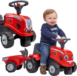 Детски трактор за бутане McCormick с ремарке