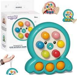 WOOPIE Сръчностна игра Удари къртичето с връв Октопод Зелен 2в1