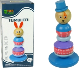 Дървена образователна пирамида Куче с шапка