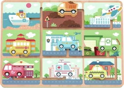 Дървен лабиринт с превозни средства TOOKY TOY