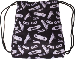 Black drawstring bag 38 × 44 cm for kids