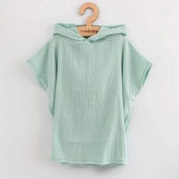 Children's muslin poncho New Baby Feeling mint XS 35 cm