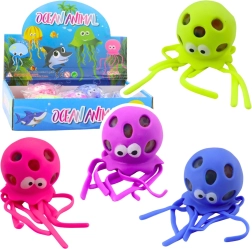 Антистрес ластик във форма на октопод с гелови топчета