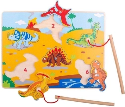 Bigjigs Toys Дървена игра за улавяне на динозаври