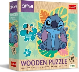 Дървен пъзел с 50 части Lilo & Stitch