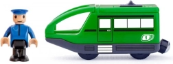 Green Train with Tracks and Battery-Operated Driver