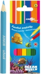 Пастели Ocean World шестоъгълни цветни 6 бр.