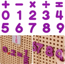 Masterkidz set of numbers and math symbols for STEM wall panels, 82 pieces