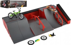 Скейтпарк – комплект с фингърборд и мини BMX с рампи и аксесоари