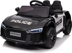 Детска полицейска електрическа кола AUDI R8 с батерия и дистанционно управление, EVA колела, плавен старт, MP3 и LED