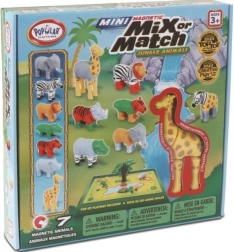 Malblo Magnetic Mini – животни от джунглата, магнитен конструктор за деца