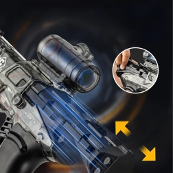 Електрически воден пистолет с автоматична стрелба и акумулатор, обсег 10 м