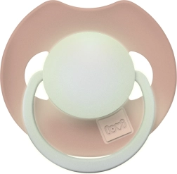 Glowing silicone pacifier LOVI Prime 0–6 m, Blush