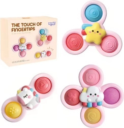 WOOPIE детски космически спинър pop-it сензорна играчка розова, комплект 3 бр
