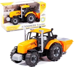 Progress Tractor with Flywheel, Seeder, and Tipping Trailer