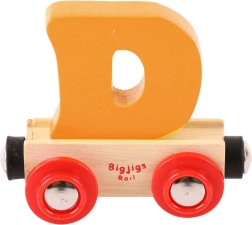 Bigjigs Rail дървено влакче с буква D