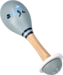 Дървена детска марака – розова – Foka